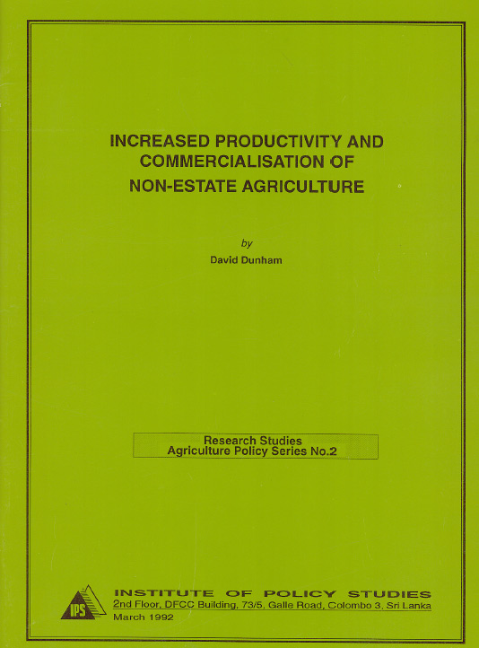 Increased Productivity and Commercialisation of Non-Estate Agriculture