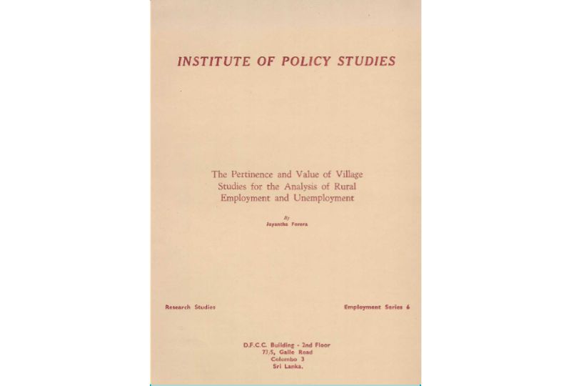 The Pertinence and Value of Village Studies for the Analysis of Rural Employment and Unemployment