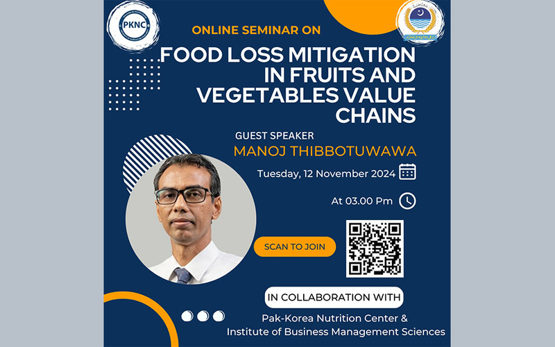 Farm level policy measures are crucial to reduce food losses across the whole value chain, says Dr Manoj Thibbotuwawa